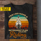 Funny Personalized Horse Riding Girl T-Shirt, I Plan On Riding Tees Gift For Horse Girl