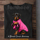 Rottweiler Dog Breast Cancer Awareness T-shirt, Pink Ribbon Tees Gift For Dog Lovers
