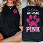 Dog Breast Cancer Awareness Two-sided T-shirt, In October We Wear Pink Ribbon Tees Gift For Dog Lover