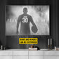 Motivational Personalized Football Man Canvas Painting, Give Everything Sports Quotes Wall Art Decor, Poster Gift For Football Lovers