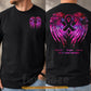 Pink Angel Wings Breast Cancer Awareness Two-sided T-shirt, Faith Hope Love Pink Ribbon Tees Gift