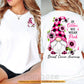 Pink Gnome Breast Cancer Awareness Two-sided T-shirt, In October We Wear Pink Ribbon Tees Gift For Gnome Lover