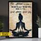 Personalized Meditation Canvas Painting, Great Attitude Great Day Wall Art Decor, Poster Gift For Meditation Lovers