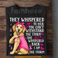 Golden Retriever Dog Breast Cancer Awareness T-shirt, I Am The Storm Pink Ribbon Tees Gift For Dog Lover