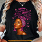 Afro Black Girl Breast Cancer Awareness T-shirt, Fight Like A Queen Pink Ribbon Tees Gift
