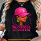 Afro Black Girl Breast Cancer Awareness T-shirt, In October We Wear Pink Ribbon Tees Gift