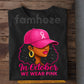 Afro Black Girl Breast Cancer Awareness T-shirt, In October We Wear Pink Ribbon Tees Gift