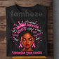 Afro Black Girl Breast Cancer Awareness T-shirt, Stronger Than Cancer Pink Ribbon Tees Gift