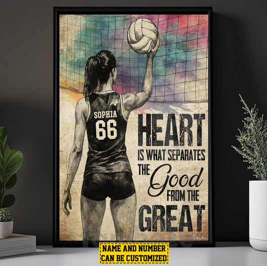 Personalized Volleyball Girl Canvas Painting, Good From The Great Wall Art Decor, Poster Gift For Volleyball Lovers