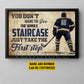 Motivational Personalized Hockey Canvas Painting, You Don't Have To See The Whole Staircase Sport Wall Art Decor, Poster Gift For Hockey Lovers