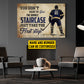 Motivational Personalized Hockey Canvas Painting, You Don't Have To See The Whole Staircase Sport Wall Art Decor, Poster Gift For Hockey Lovers