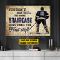 Motivational Personalized Hockey Canvas Painting, You Don't Have To See The Whole Staircase Sport Wall Art Decor, Poster Gift For Hockey Lovers