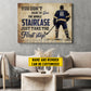 Motivational Personalized Hockey Canvas Painting, You Don't Have To See The Whole Staircase Sport Wall Art Decor, Poster Gift For Hockey Lovers