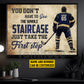 Motivational Personalized Hockey Canvas Painting, You Don't Have To See The Whole Staircase Sport Wall Art Decor, Poster Gift For Hockey Lovers