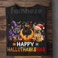 Halloween French Bulldog T-Shirt, Happy Hallo Thanks Mas French Bulldog Tees Spooky Season Gift For French Bulldog Lovers