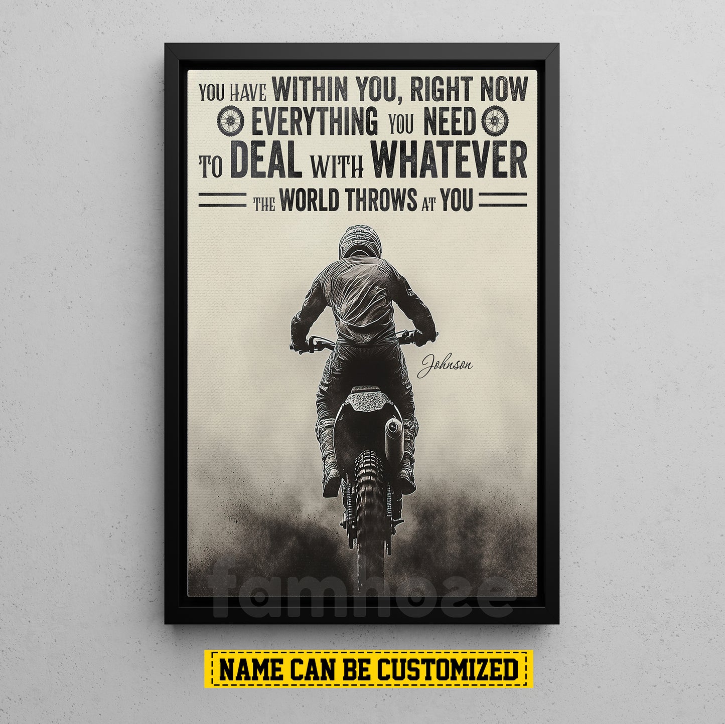 Personalized Motocross Canvas Painting, You Have Within You Right Now Wall Art Decor, Poster Gift For Motocross Lovers