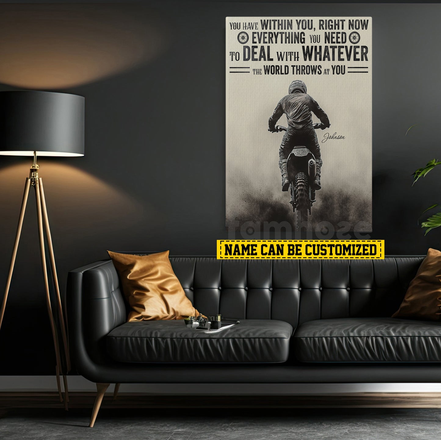 Personalized Motocross Canvas Painting, You Have Within You Right Now Wall Art Decor, Poster Gift For Motocross Lovers