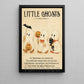 Cute Halloween Boo Canvas Painting, Little Ghosts Wall Art Decor, Spooky Season Poster Gift For Ghost Lovers