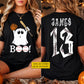 Personalized Halloween Baseball Ghost Two-sided T-shirt, Boo At The Ballpark Tees Spooky Season Gift For Baseball Lover