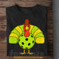Thanksgiving Pickleball T-shirt, From Feast To Court Thankful Turkey Tees Gift For Pickleball Lovers