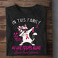 Cat Breast Cancer Awareness T-shirt, In This Family No One Fights Alone Pink Ribbon Tees Gift For Cat Lover