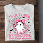 Pink Halloween & Breast Cancer Awareness T-shirt, In October We Wear Pink Ribbon Tees Gift For Ghost Lover
