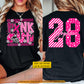 Personalized Football Breast Cancer Awareness Two-sided T-shirt, Pink Out Tees Pink Ribbon Gift For Football Lover