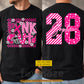 Personalized Football Breast Cancer Awareness Two-sided T-shirt, Pink Out Tees Pink Ribbon Gift For Football Lover