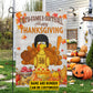 Cute Personalized Thanksgiving Softball Garden & House Flag, Faith Family Softball Turkey Outdoor Decor, Yard Decor Thankful Gift For Softball Lovers
