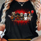 Funny Halloween Horror Dachshund Dog T-Shirt, Cute Scary Movie Dogs Tees Spooky Season Gift For Dachshund Dog Lover