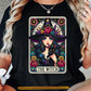 Halloween Black Cat Witch T-shirt, The Witch Tarot Card Spooky Season Tees Mystic Witchcore Gift For Witch & Cat Lover