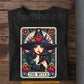 Halloween Black Cat Witch T-shirt, The Witch Tarot Card Spooky Season Tees Mystic Witchcore Gift For Witch & Cat Lover