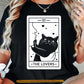 Halloween Black Cat Tarot T-shirt, The Lovers Tarot Card Spooky Season Tees Mystic Witchcore Gift For Cat Lover