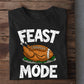 Funny Thanksgiving Football T-shirt, Feast Mode Tees Thankful Gift For Football Lovers