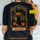 Personalized Halloween Black Cat T-shirt, The Keeper Of Halloween Nights Tees Spooky Season Gift For Cat Lover
