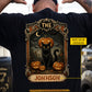 Personalized Halloween Black Cat T-shirt, The Keeper Of Halloween Nights Tees Spooky Season Gift For Cat Lover