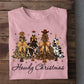 Christmas Cowboy & Cowgirl T-shirt, Howdy Christmas Tees Xmas Gift For Cowboy & Cowgirl
