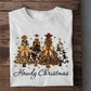 Christmas Cowboy & Cowgirl T-shirt, Howdy Christmas Tees Xmas Gift For Cowboy & Cowgirl