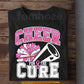 Cheerleading Breast Cancer Awareness T-shirt, Cheer For The Cure Pink Ribbon Tees Gift For Cheerleading Lover