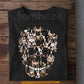 Halloween French Bulldog Dog Skull T-Shirt, Gothic French Bulldog Graphic Tees Spooky Season Gift For Dog Lover