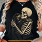 Cute Halloween Dachshund & Skeleton T-Shirt, Skeleton Hugging Dog Tees Spooky Season Gift For Dachshund Dog Lover