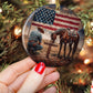 Cowboy USA Flag Ornament, Patriotic Cowboy And Horse Ornament Gift For Cowboys