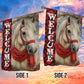 Christmas Horse Garden & House Flag, Welcome Yard Flag, Xmas Gift For Horse Lovers