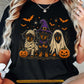 Halloween Dachshund Dog T-Shirt, Cute Doxie Witch Mummy Devil Costume Tees Spooky Season Gift For Wiener Dog Lover