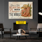 Motivational Personalized Cowgirl Boots & Hat Canvas Painting, Give A Girl The Right Shoes Wall Art Decor, Poster Gift For Cowgirl