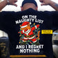 Funny Christmas Cat Backside T-shirt, On The Naughty List Tees Xmas Gift For Cat Lovers