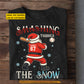 Personalized Christmas Baseball T-shirt, Smashing Through The Snow Tees Xmas Gift For Baseball Lovers