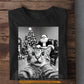 Funny Cat Selfie With Santa Christmas T-Shirt, Cute Cat Tee Xmas Gift For Cat Lovers