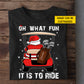 Funny Personalized Christmas Golf T-shirt, Oh What Fun It Is To Ride Tees Xmas Gift For Golf Lovers (Copy)