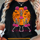 Halloween Cheerleading Skeleton T-shirt, Pink Cheer Squad Tees Spooky Season Gift For Cheerleading Lover